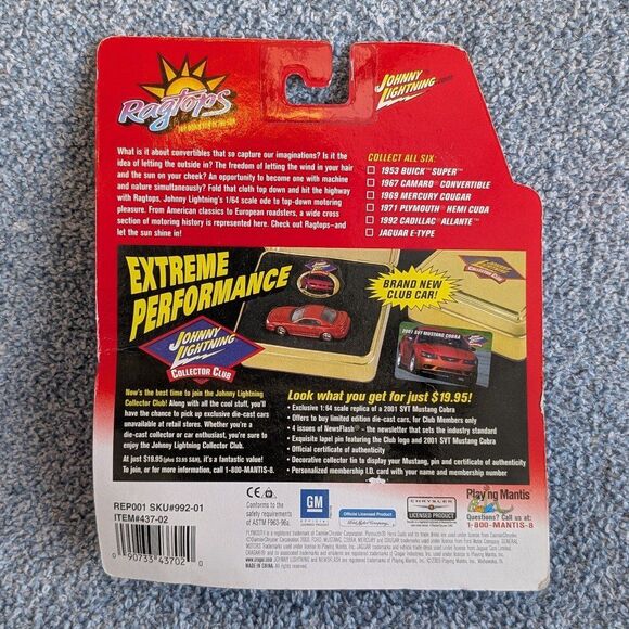 Johnny Lightning Limited Edition Ragtops 1971 Plymouth Hemi Cuda Diecast Vehicle - Picture 3 of 6